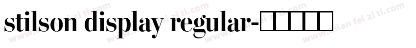 stilson display regular字体转换